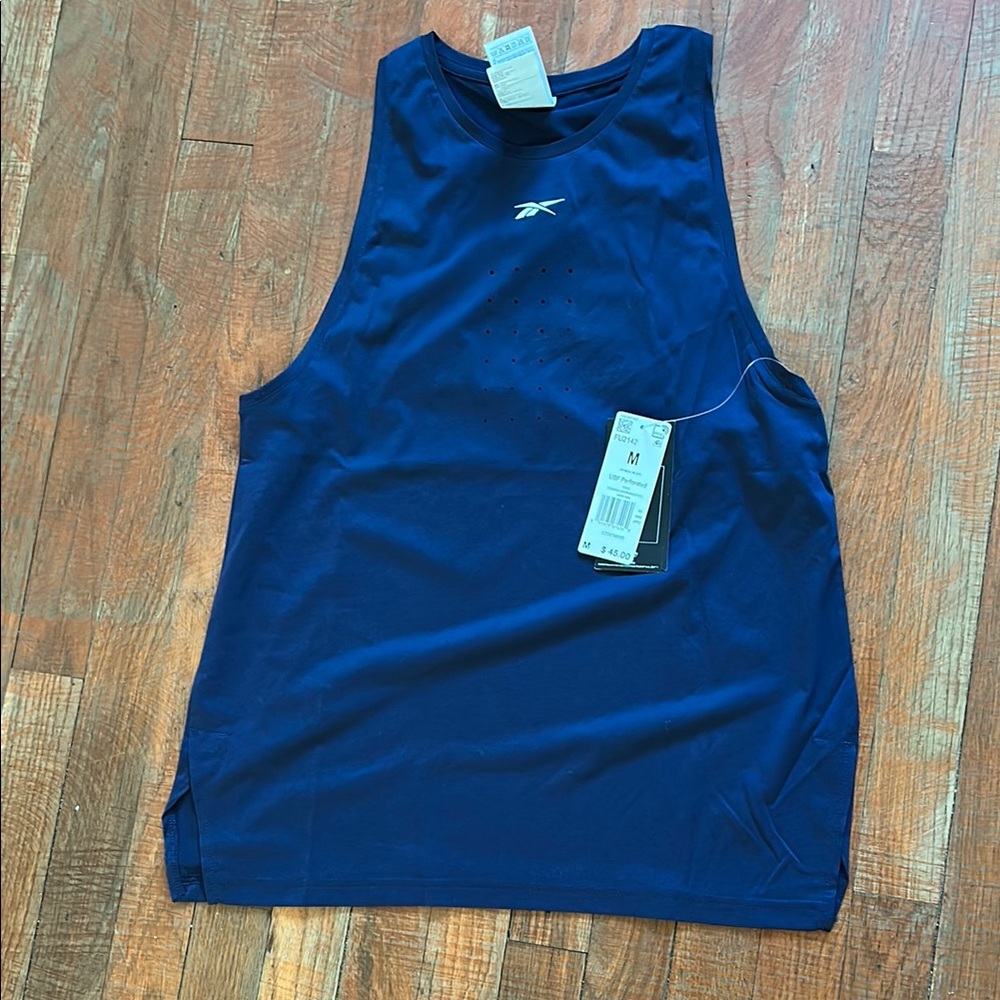 Blue Perforated Top - Size M Reebok